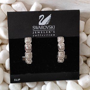 Swarovski Vintage Silvertone Clip Earrings